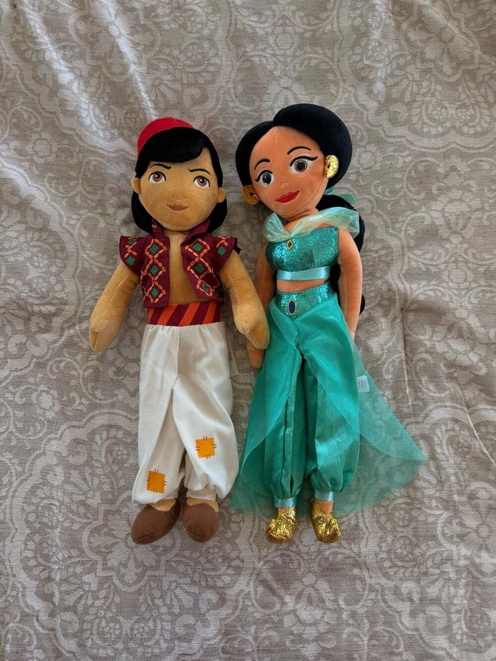 Disney Jasmine and Aladdin Plush Doll Set